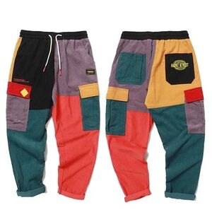 Rend TTK Look cargo pant corduroy XS color block